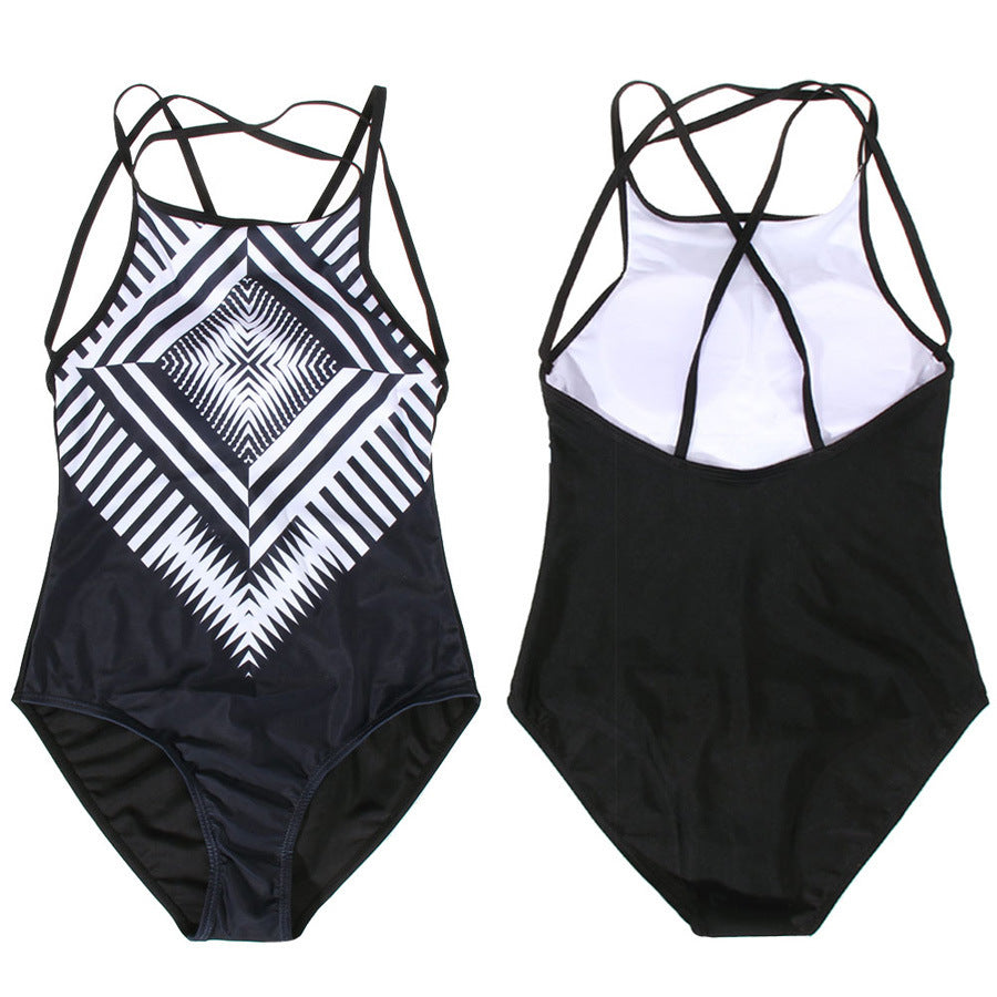 Geometric Multi Color One-Piece Swimsuit