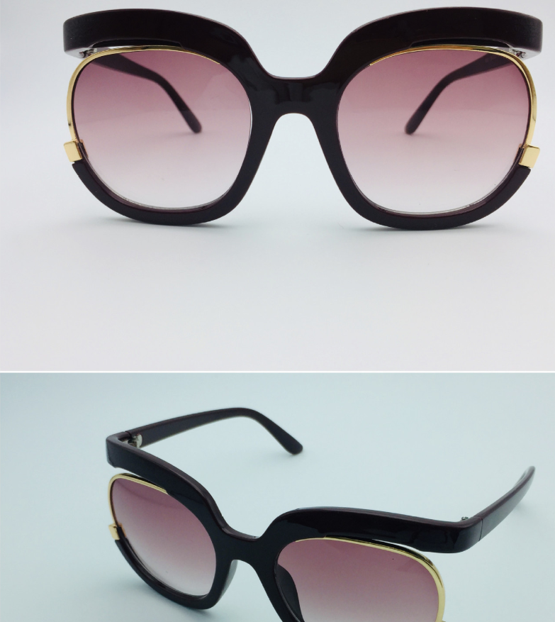 Flying Cat Eye Half Frame Sunglasses