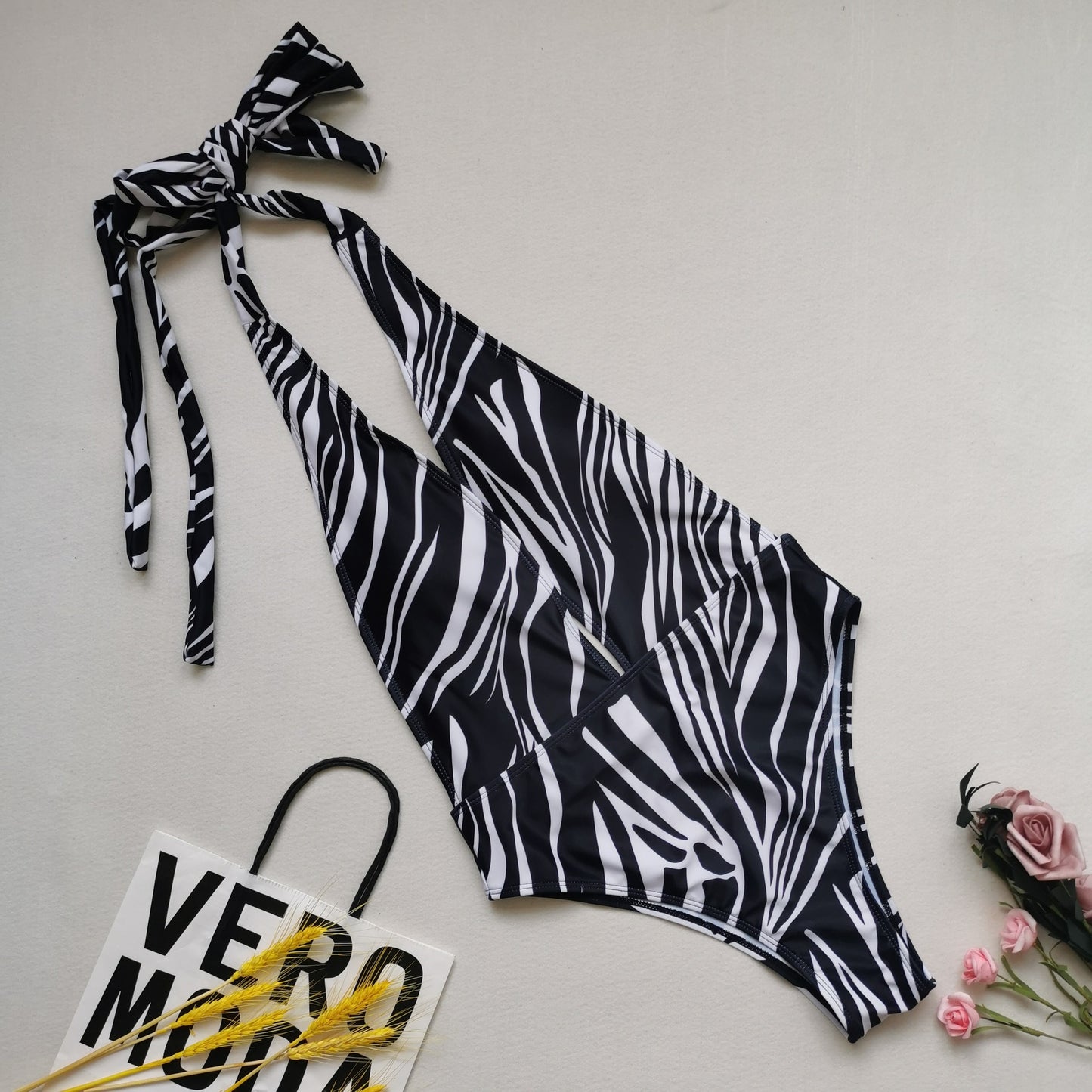 One-Piece Multi Color Bikini Swimsuit