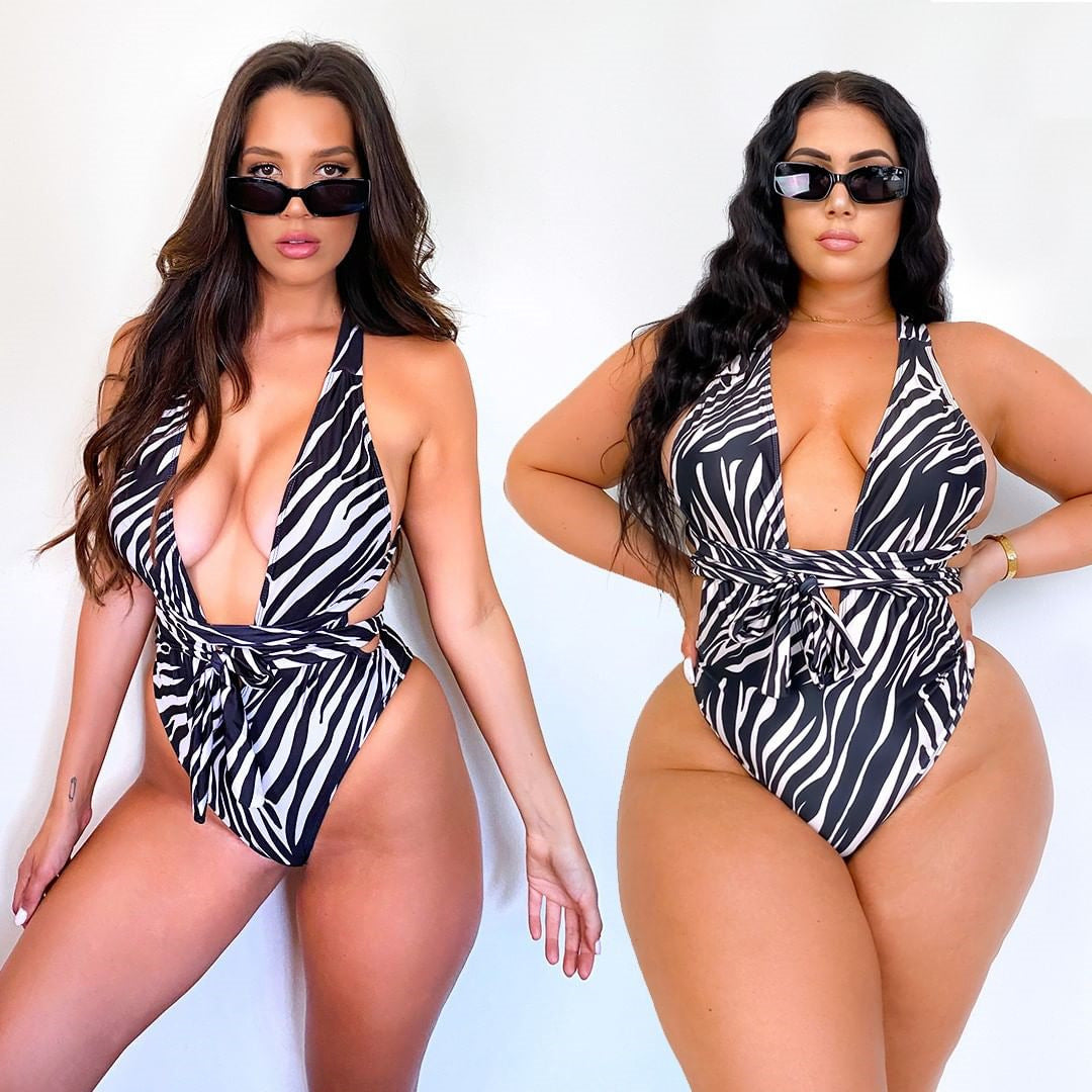 One-Piece Multi Color Bikini Swimsuit