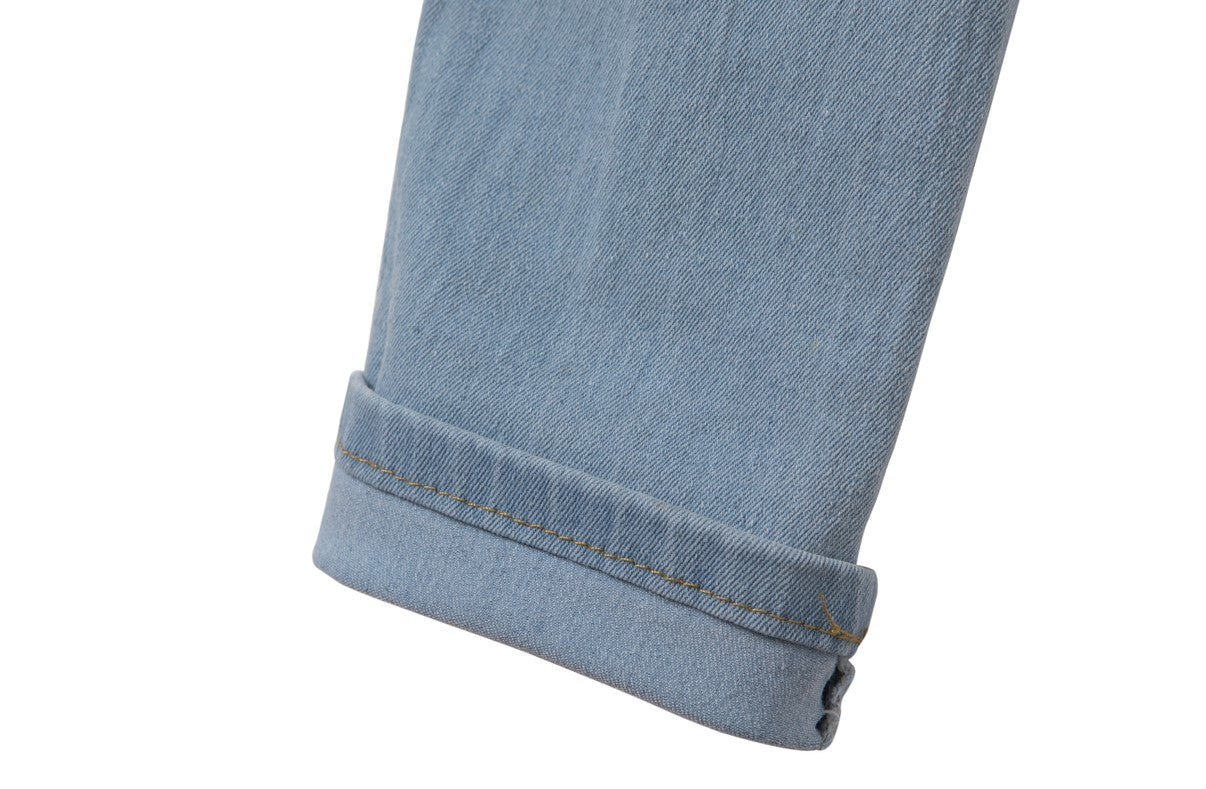 Ripped Light Blue Denim Jeans