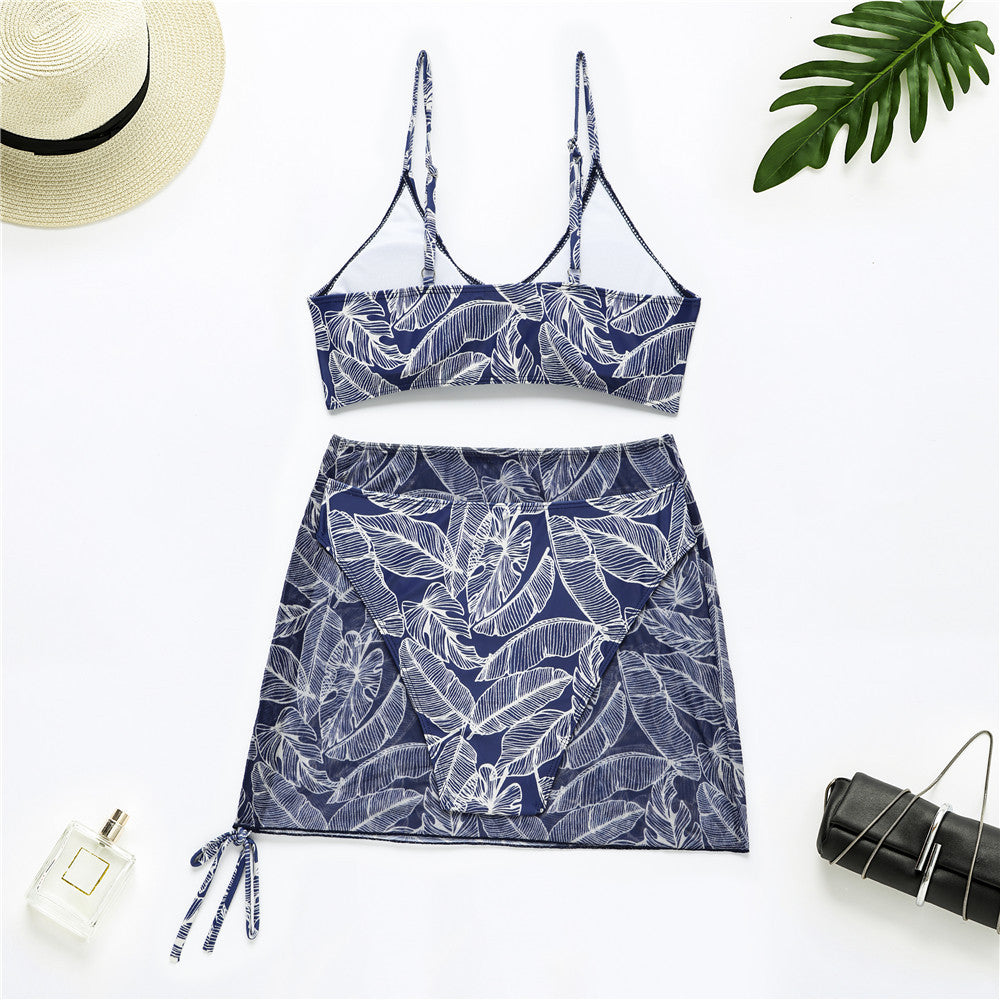 Mesh Three-Piece Swimsuit