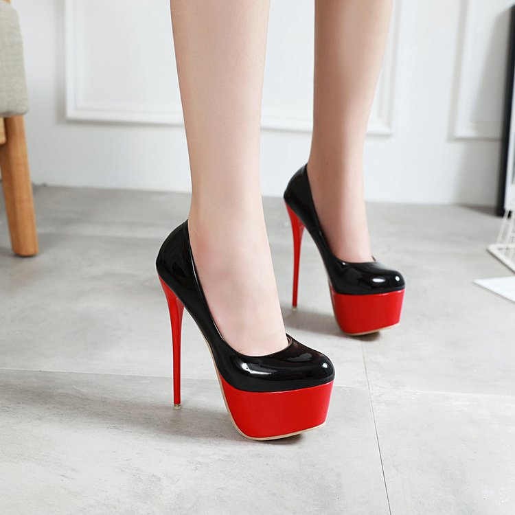 High-Heeled Solid Color Matching Heel