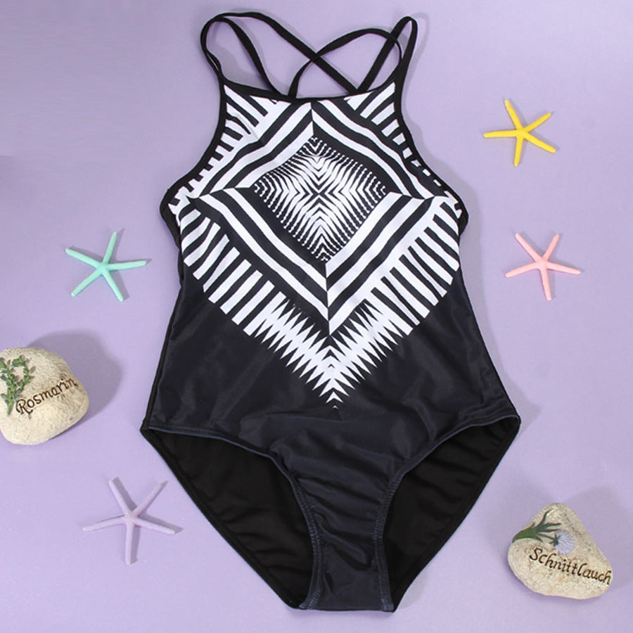 Geometric Multi Color One-Piece Swimsuit