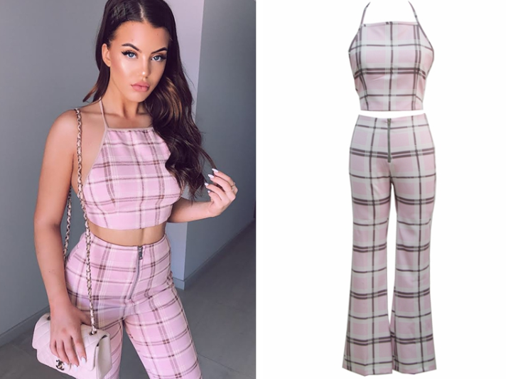 Multi Color Sort Sleeve 2 PIECE PLAID SET