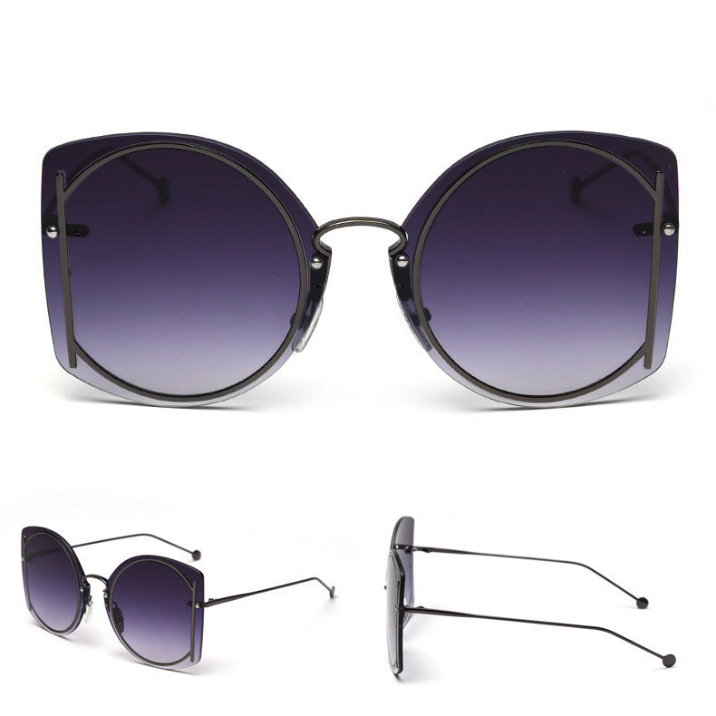 Big Frame Thin Handle Sunglasses