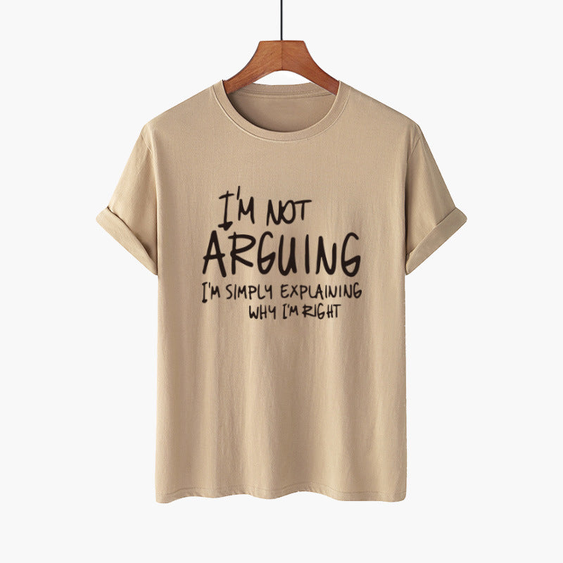 Fun Slogan Letters Short Sleeve T-shirt