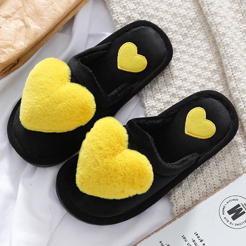 Cute Love Fluffy Home Slippers