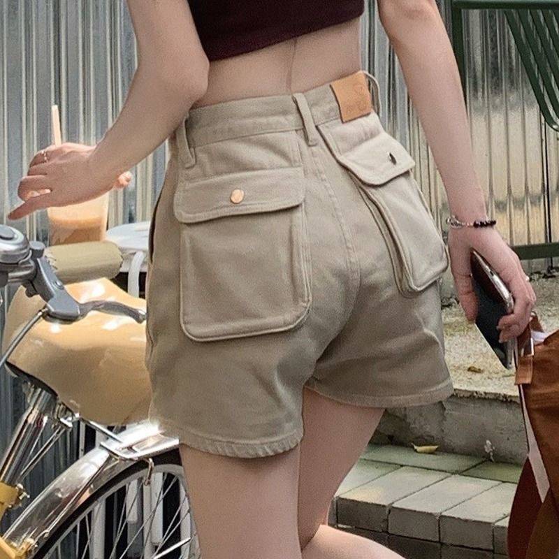 Summer Thin High Waist Slim Workwear Denim Shorts