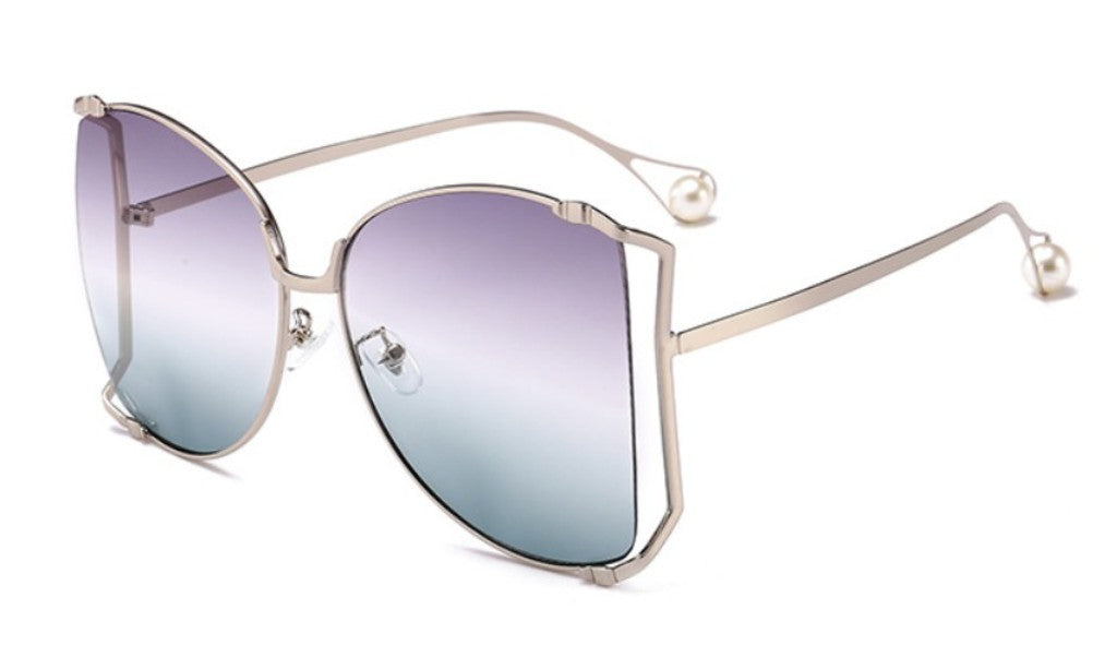 Square Metal Frame Fashion Tint Sunglasses