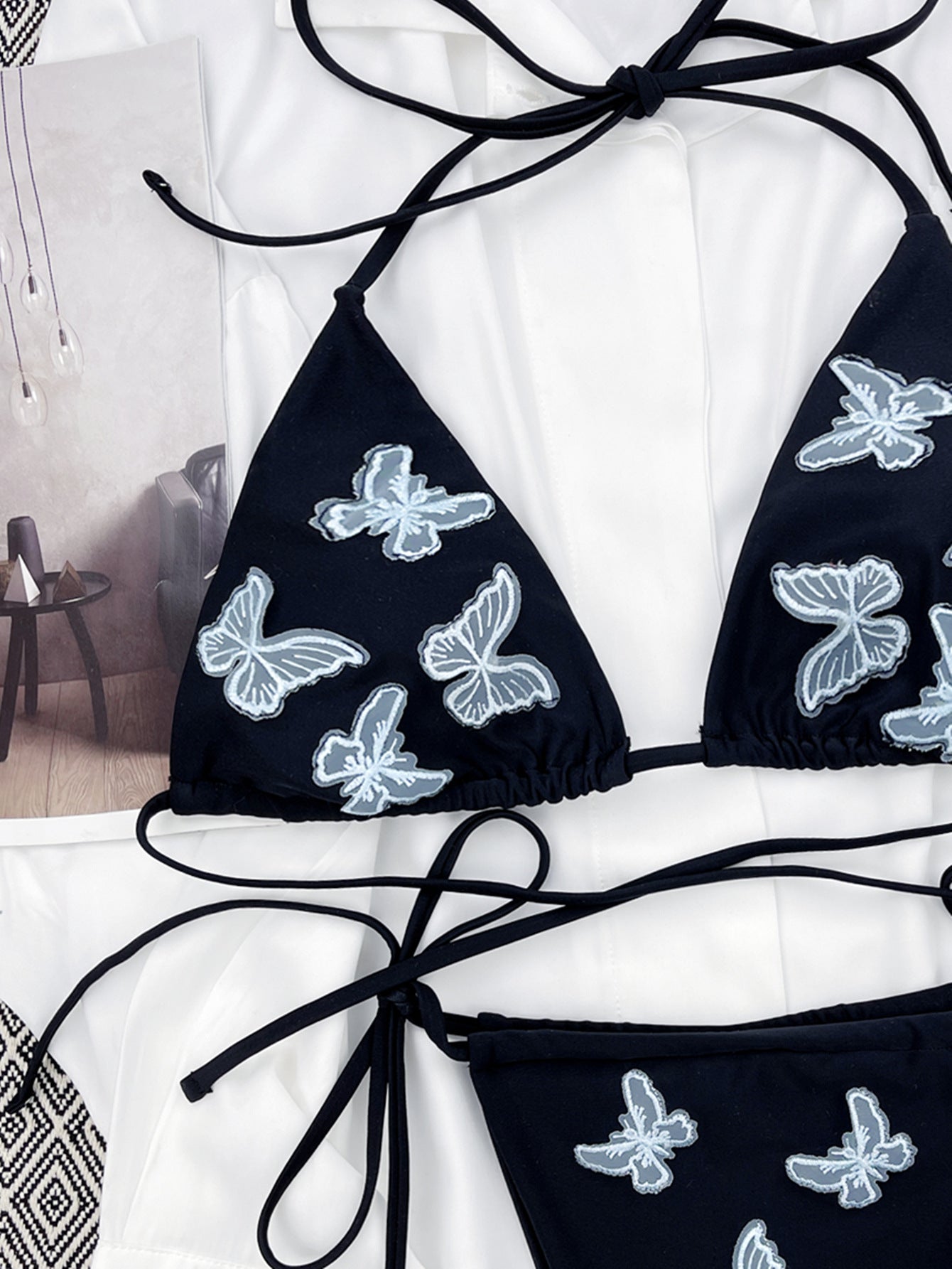 New Butterfly Lace Bikini Triangle Swimsuit