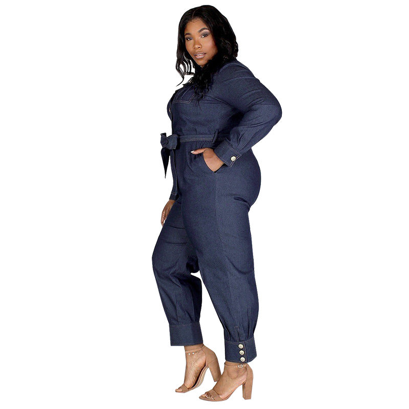 Autumn Lazada Romper Denim Jumpsuit