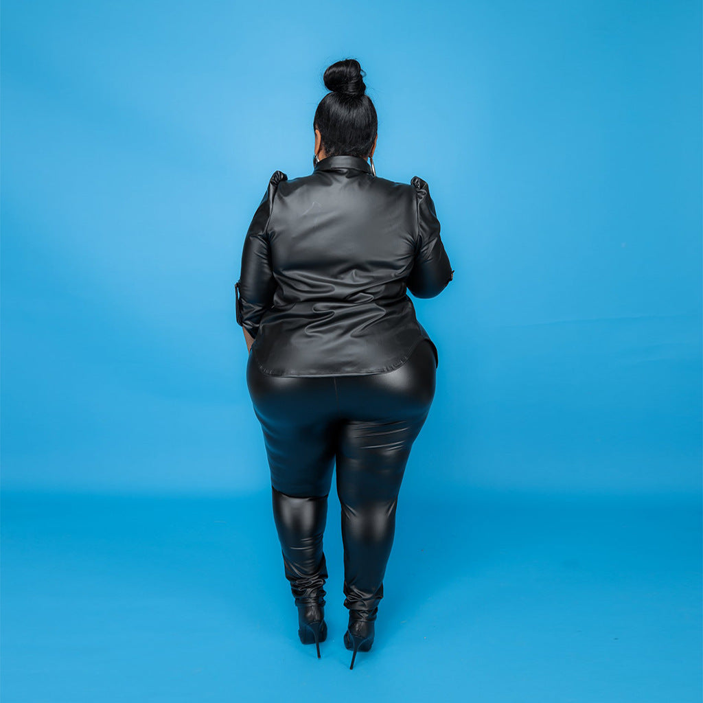 Fashion Solid Color Women's Two-Piece Suit