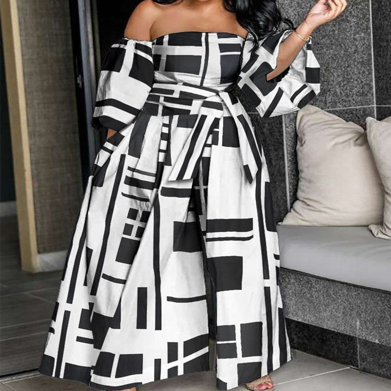 Summer Loose Multi Color Print Jumpsuit