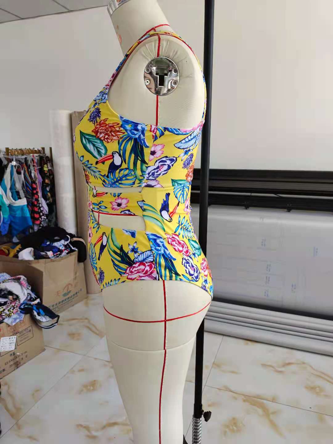 Multi Color Print Swimsuit Bikini