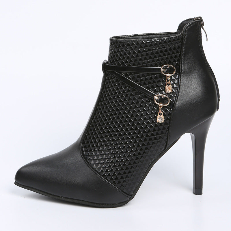 Ankle Boots Pointed Toe High Heel