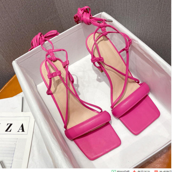 Cutout Ankle Strap Stiletto Heels