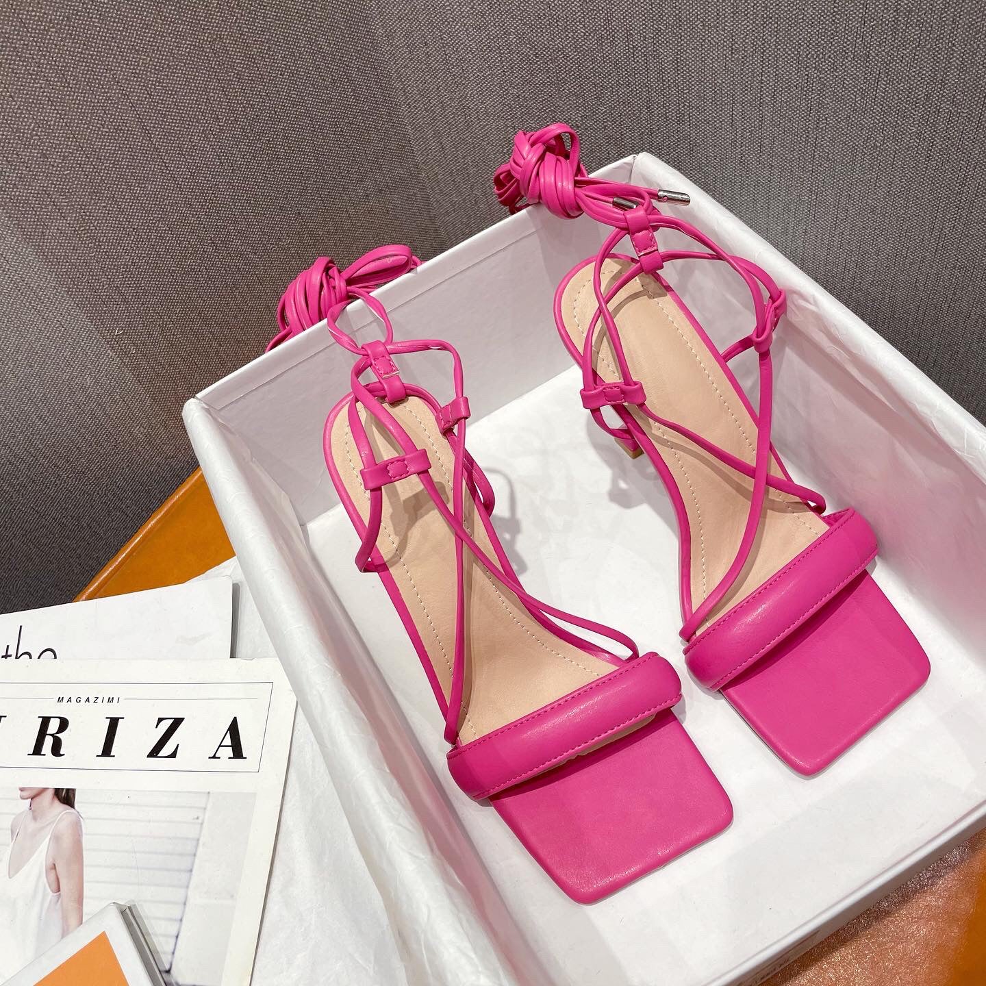 Cutout Ankle Strap Stiletto Heels