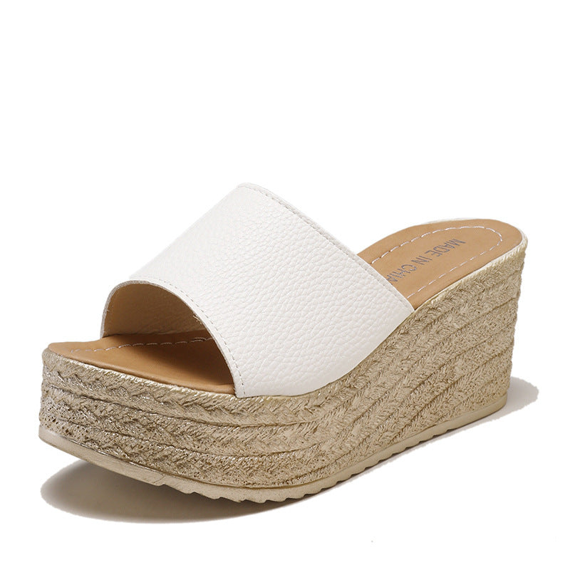 Sponge Cake Thick Bottom Fish Mouth Sandals And Slippers
