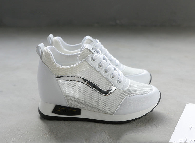 Women's New Casual Lace-up Sneakers For Inner Height Increase