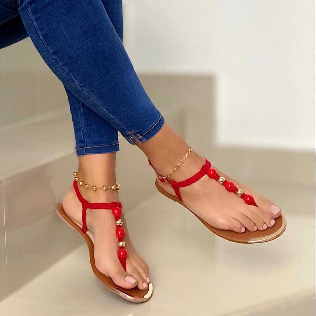 Casual Buckle Thong Sandals