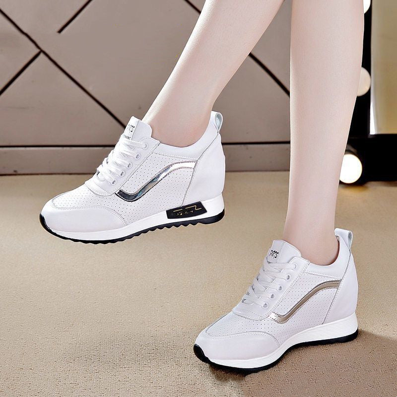 Women's New Casual Lace-up Sneakers For Inner Height Increase