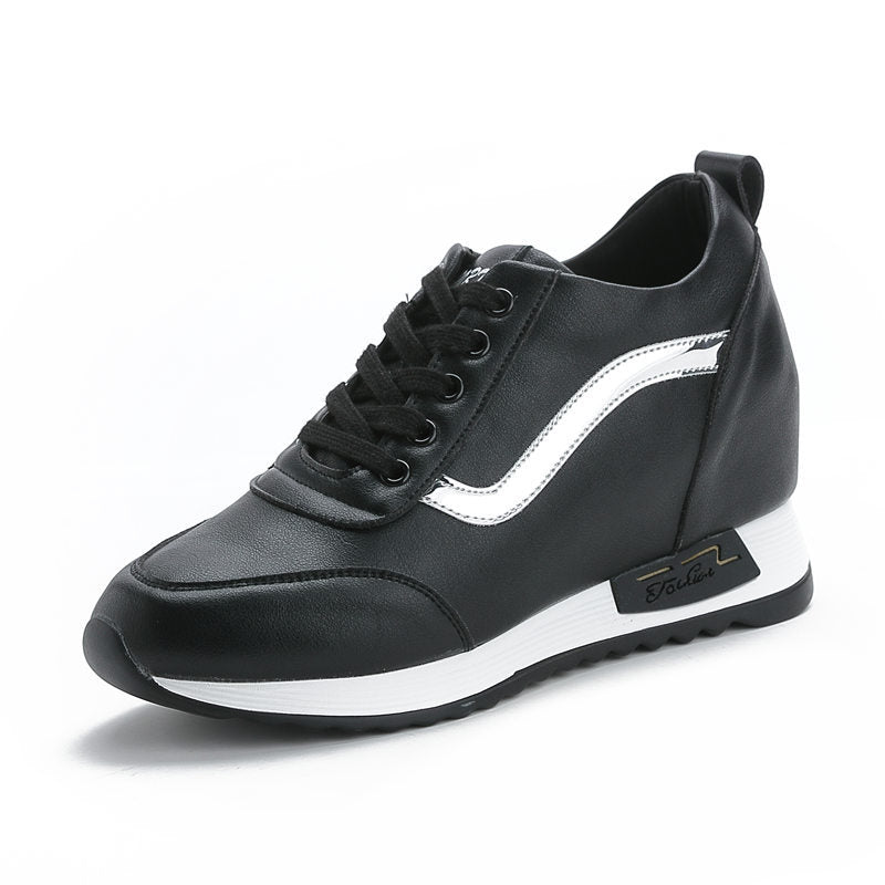 Women's New Casual Lace-up Sneakers For Inner Height Increase