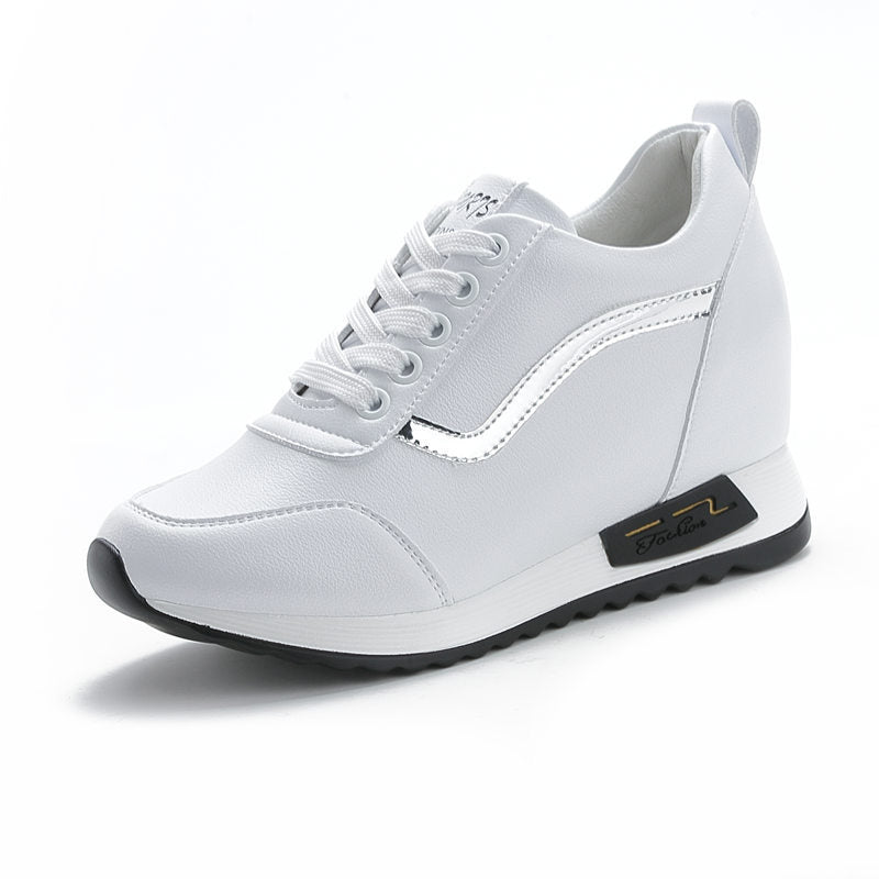 Women's New Casual Lace-up Sneakers For Inner Height Increase