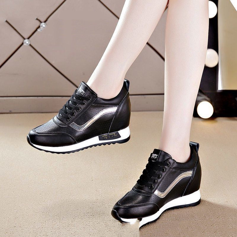 Women's New Casual Lace-up Sneakers For Inner Height Increase