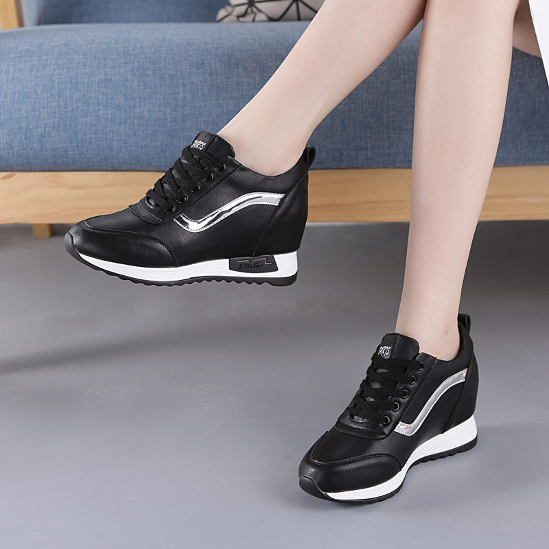 Women's New Casual Lace-up Sneakers For Inner Height Increase