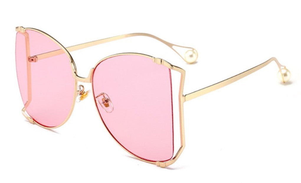 Square Metal Frame Fashion Tint Sunglasses
