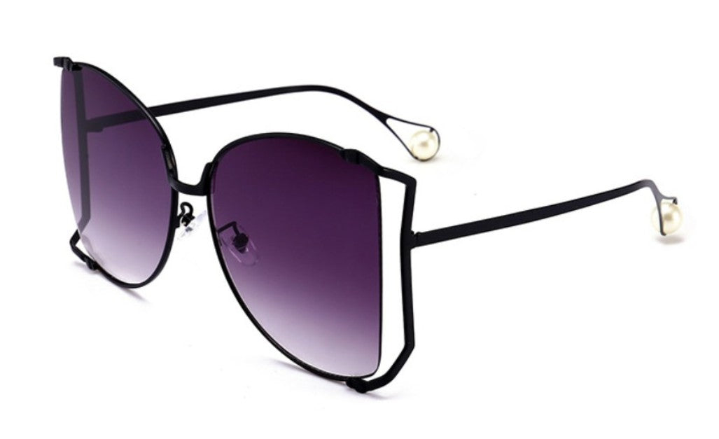 Square Metal Frame Fashion Tint Sunglasses