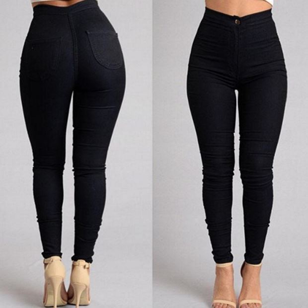 Fashion Elastic White Jeans Leggings