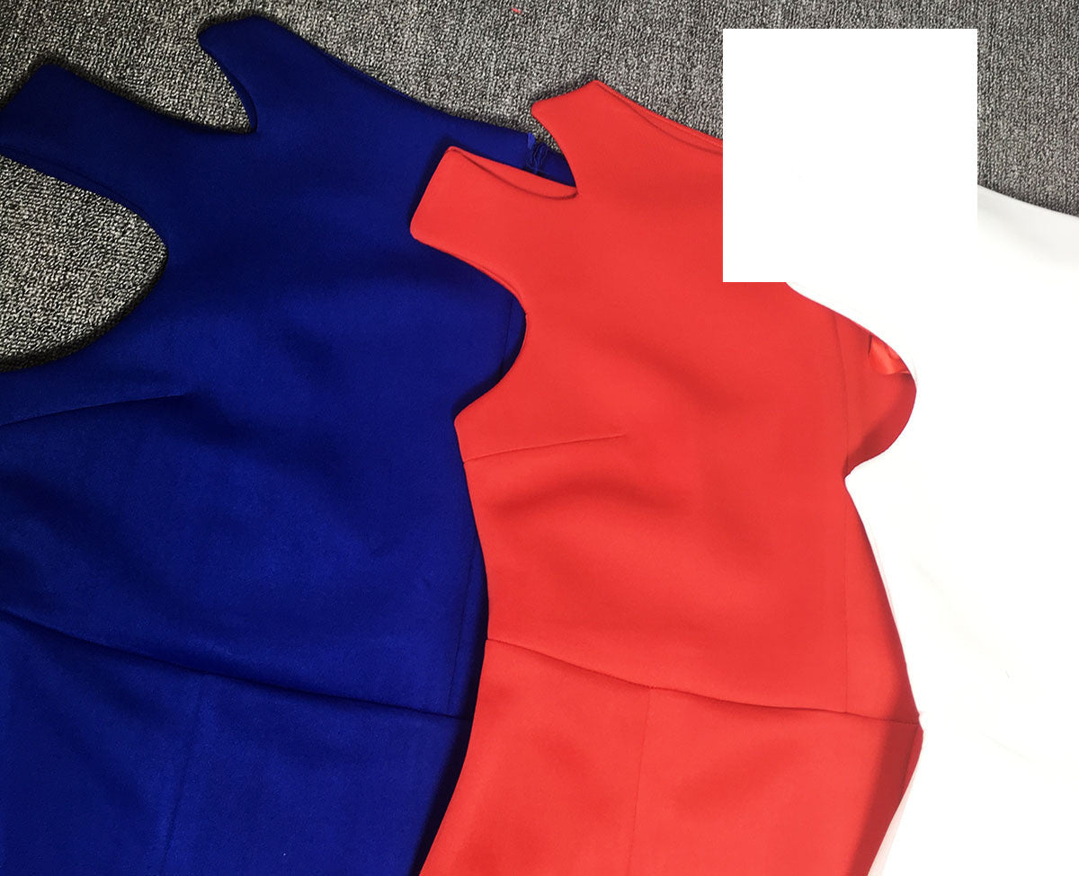 Solid Color Off Shoulder Side Split Dresses