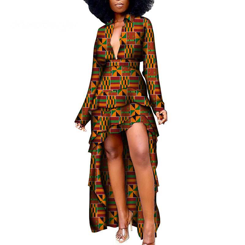 Multi Color African Batik Print Dress