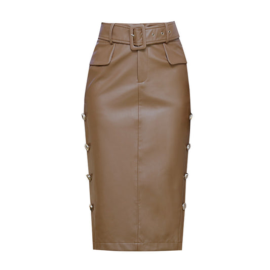 Solid Color One-Step Skirt