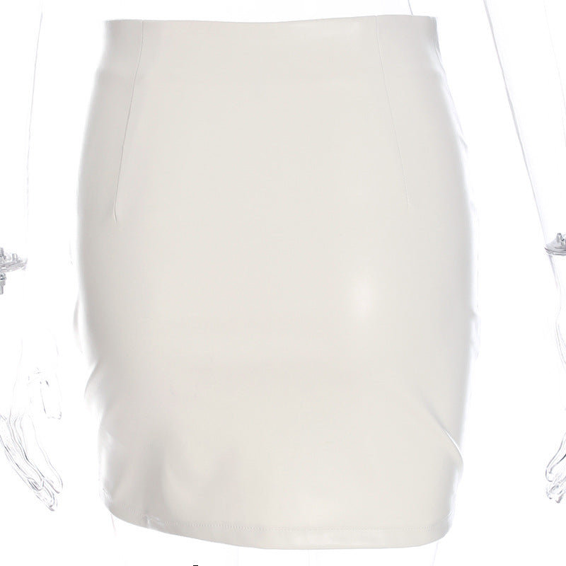 Half-Length A-Line Short Zipper Skirt