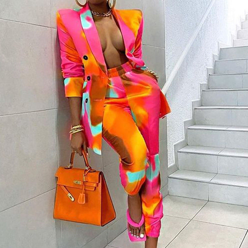 New Style Printing Fashion Jacket Suit Casual