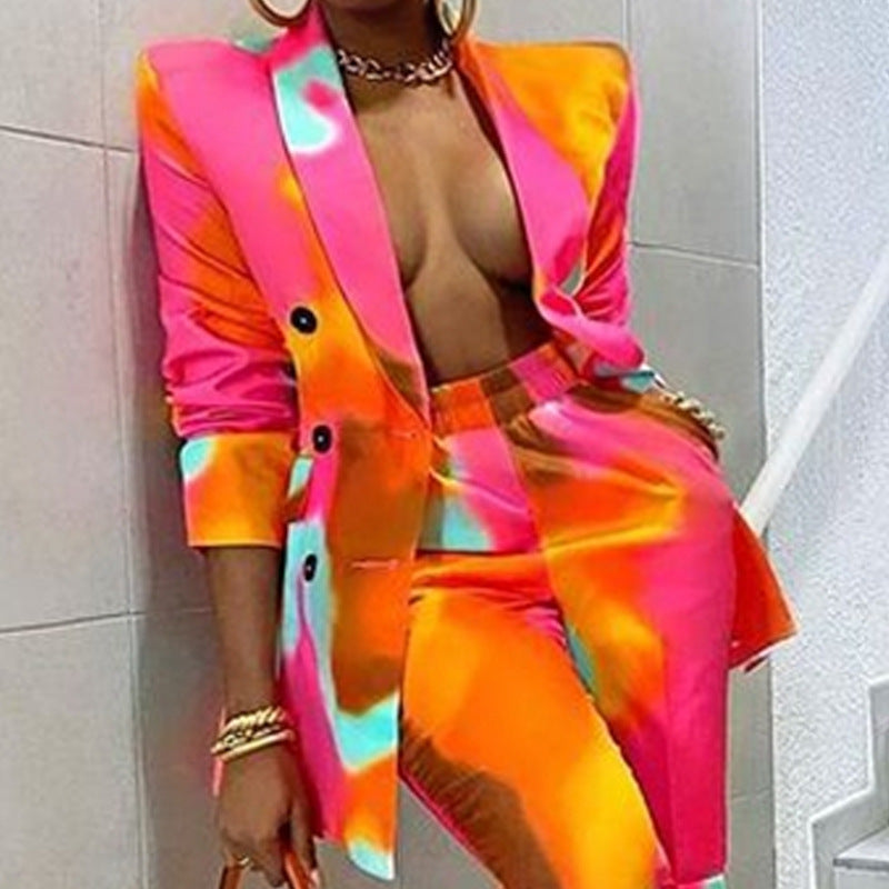 New Style Printing Fashion Jacket Suit Casual