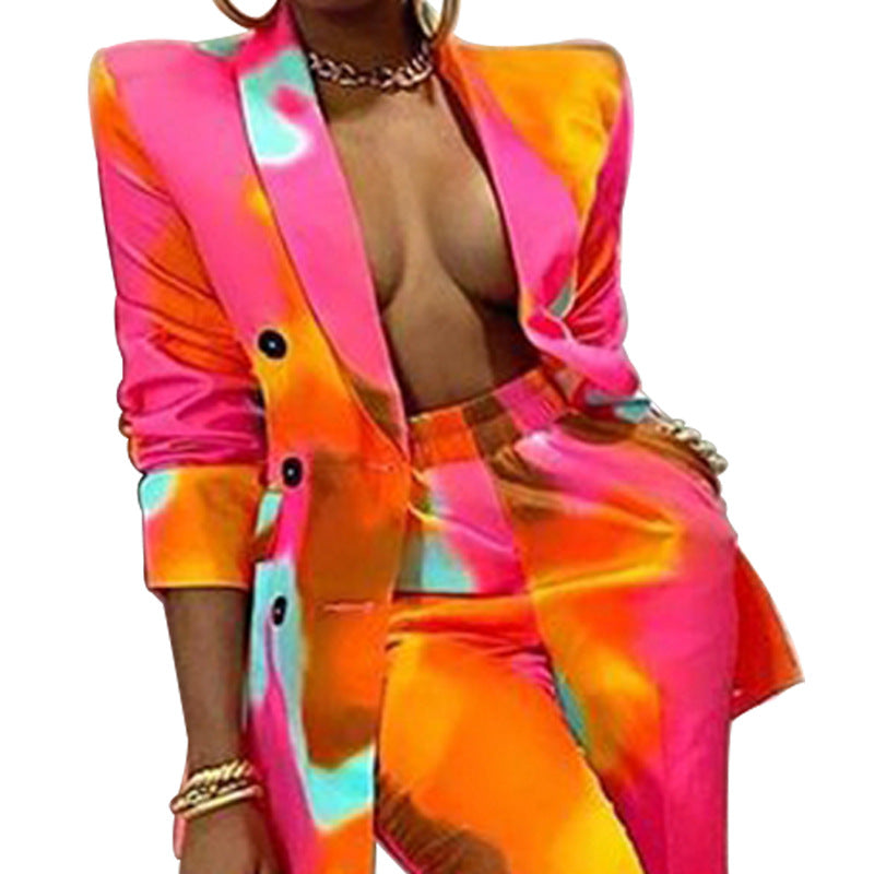 New Style Printing Fashion Jacket Suit Casual