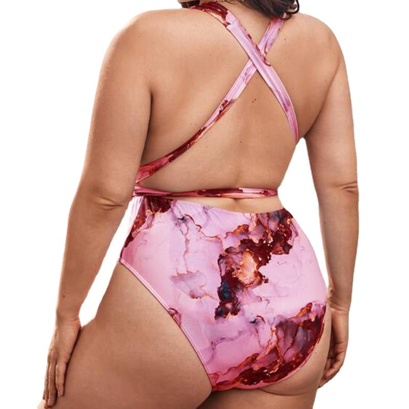 Floral Printed One-piece Women's Bikini