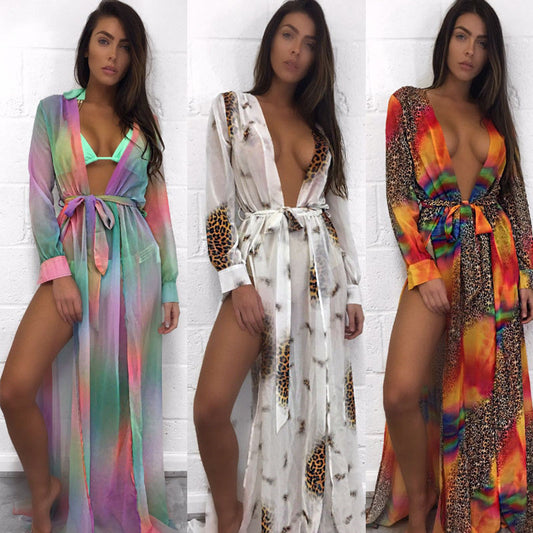 Beach Bikini Long Multi Color Dress