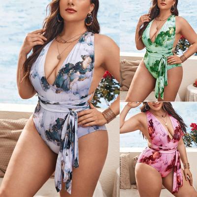 Floral Printed One-piece Women's Bikini