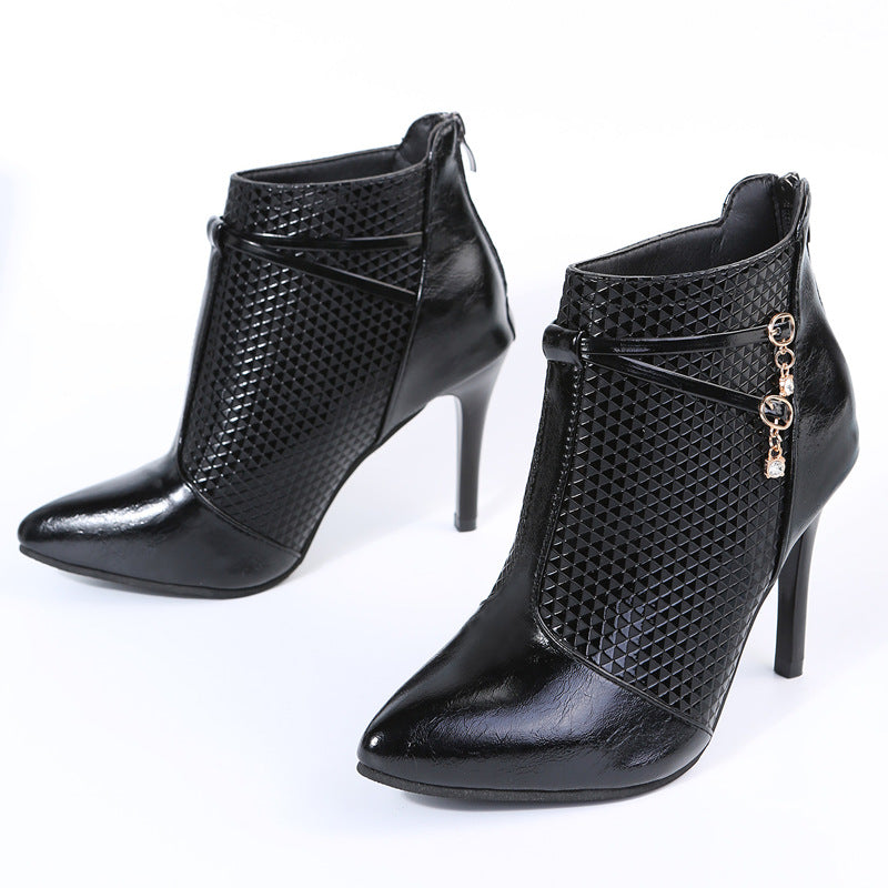 Ankle Boots Pointed Toe High Heel