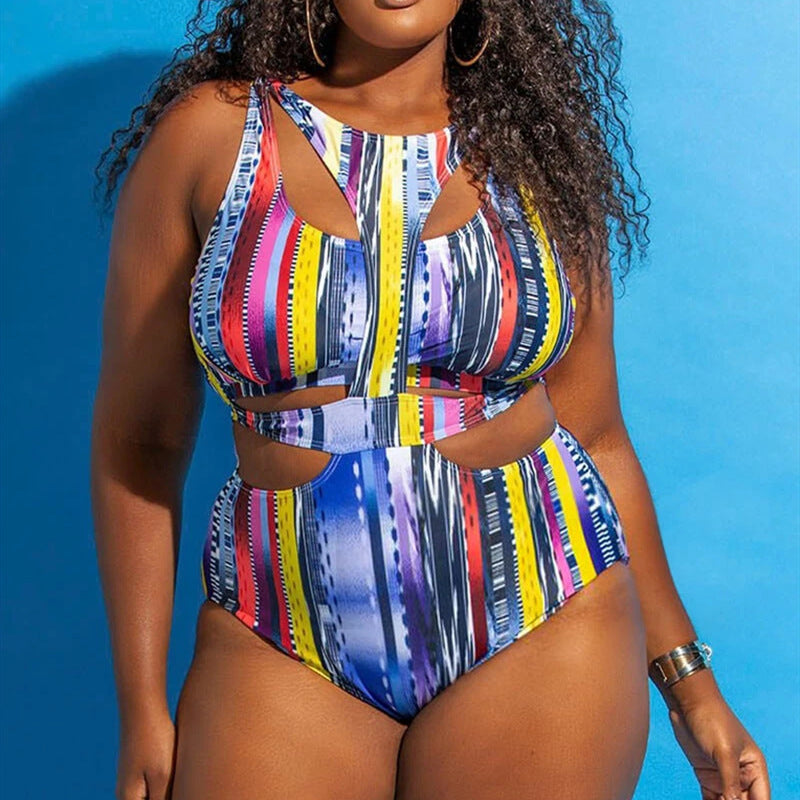 Multi Color Print Swimsuit Bikini