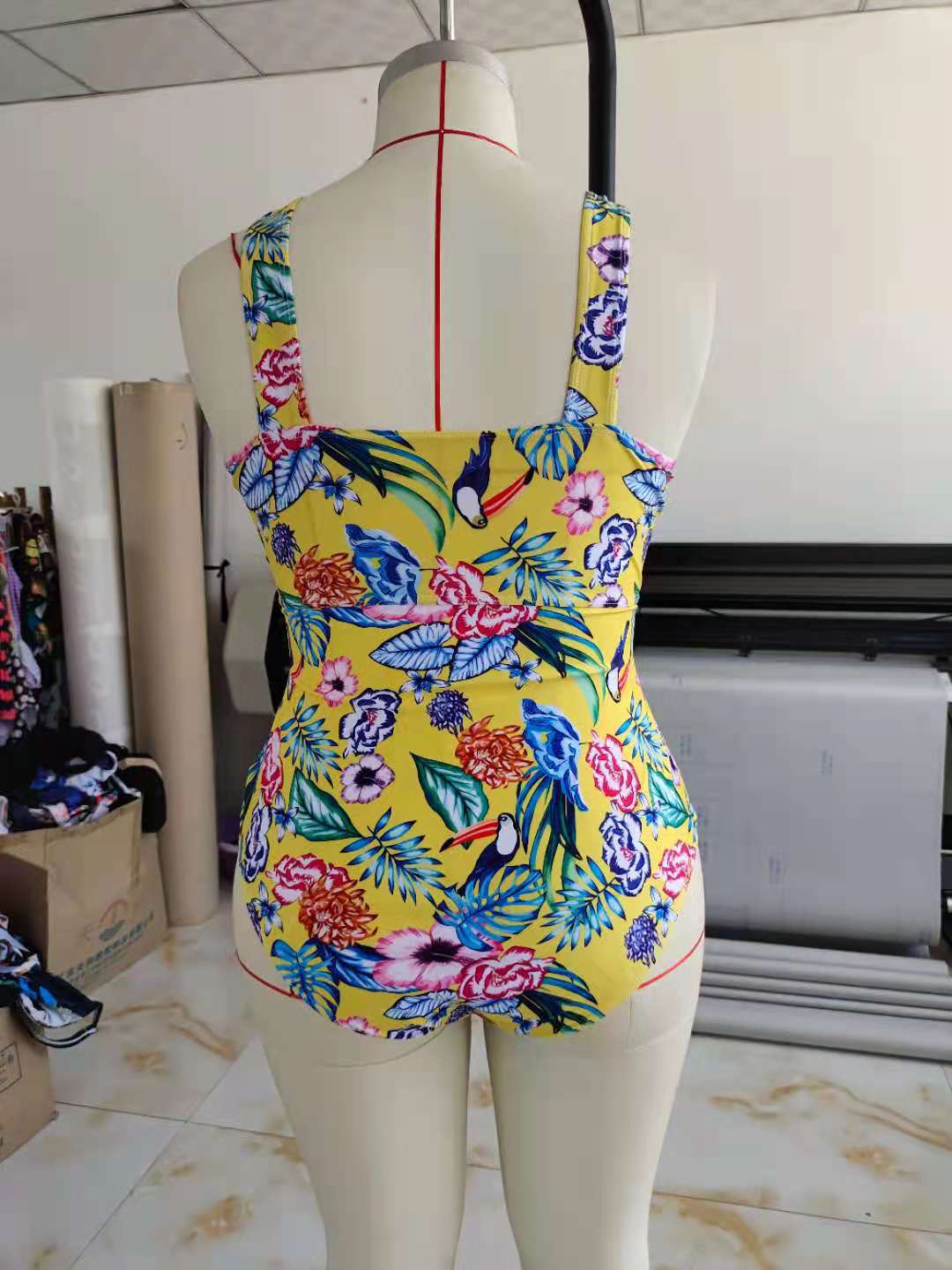 Multi Color Print Swimsuit Bikini