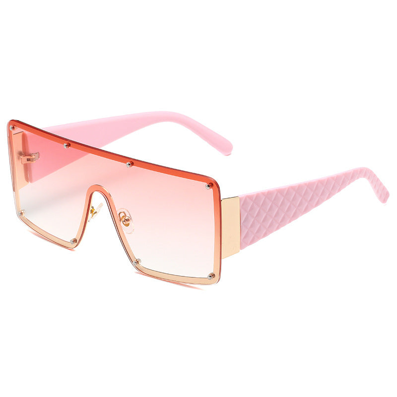 Square Large Frame One Piece Sunglasses