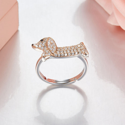 Two Color Dachshund Ring Cute Accessories