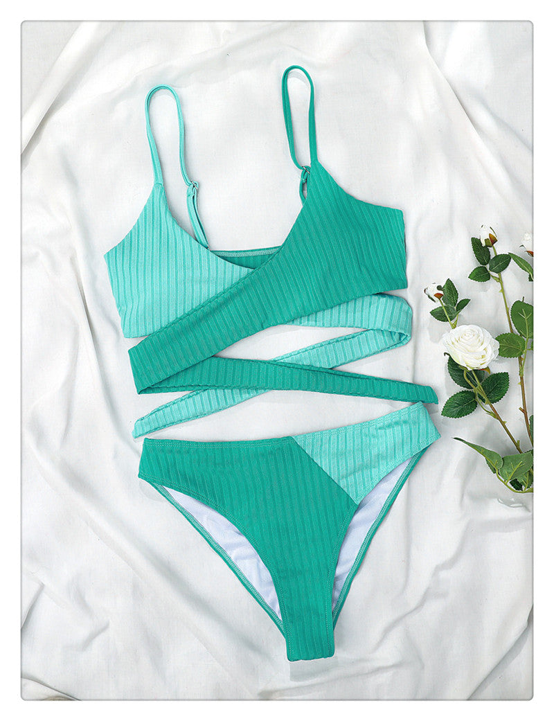 Multi Color Rough Pit Cross Swimsuit