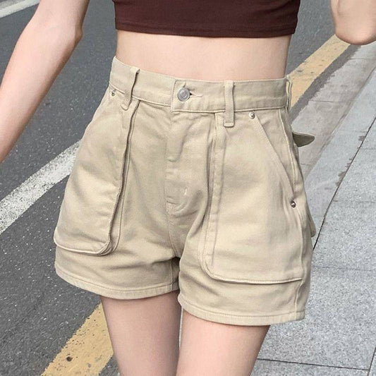 Summer Thin High Waist Slim Workwear Denim Shorts